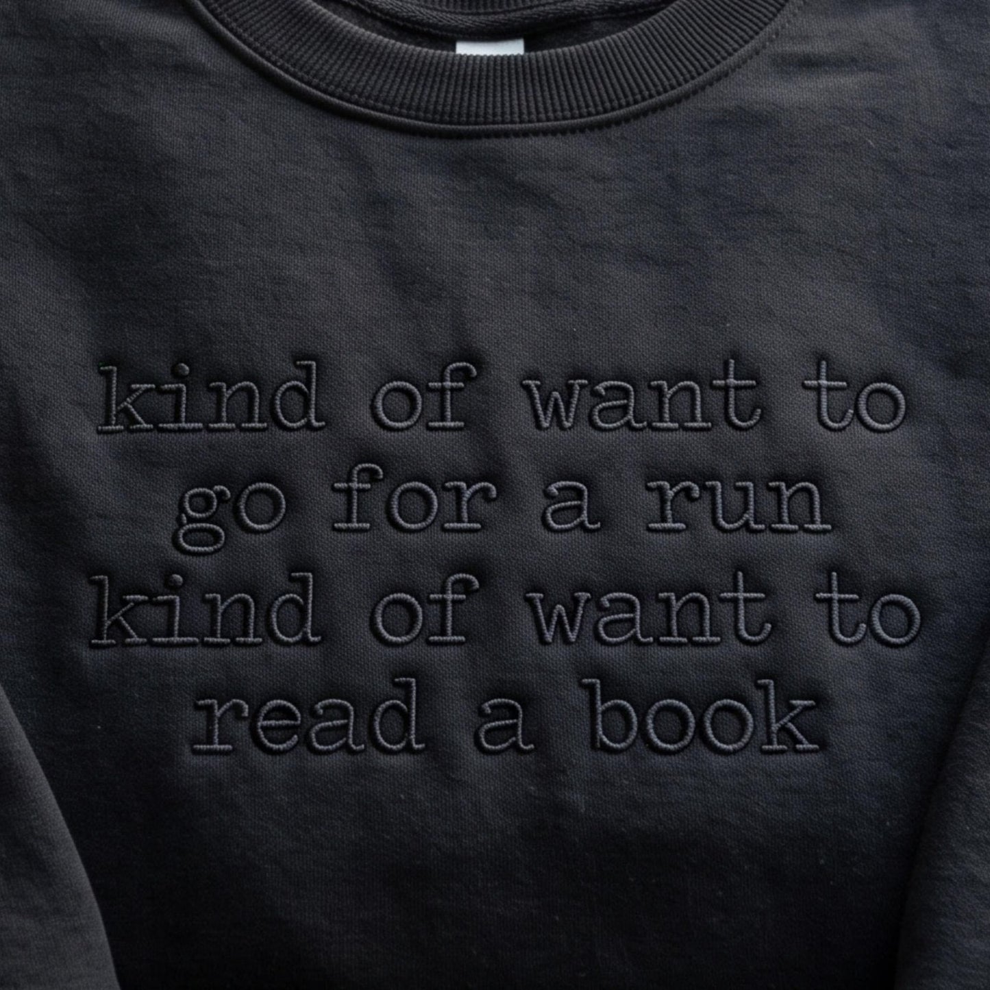 Funny Running Embroidered Sweatshirt, Runner Crewneck