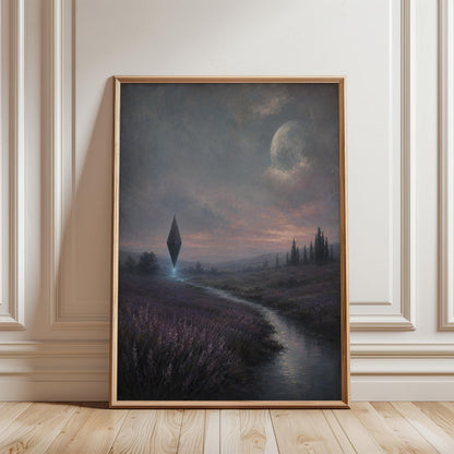 Surreal Landscape Floating Canvas Wall Art, Dreamlike Fantasy Decor