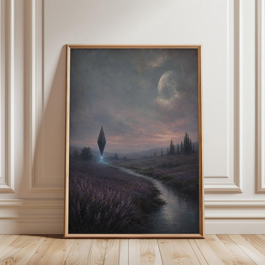 Surreal Landscape Floating Canvas Wall Art, Dreamlike Fantasy Decor
