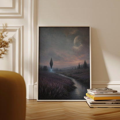 Surreal Landscape Floating Canvas Wall Art, Dreamlike Fantasy Decor
