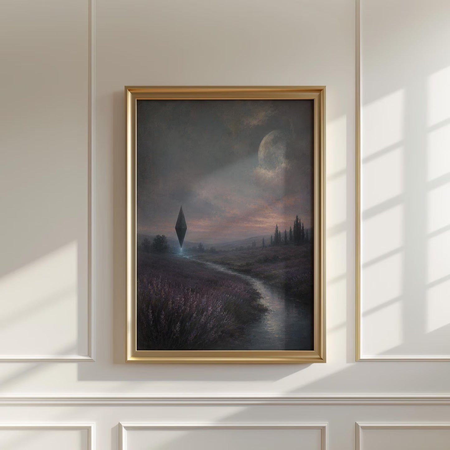 Surreal Landscape Floating Canvas Wall Art, Dreamlike Fantasy Decor