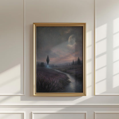 Surreal Landscape Floating Canvas Wall Art, Dreamlike Fantasy Decor